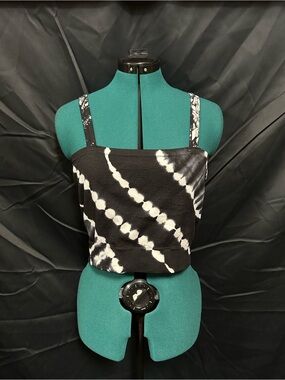 No Boundaries Black and White Tie-dye Top